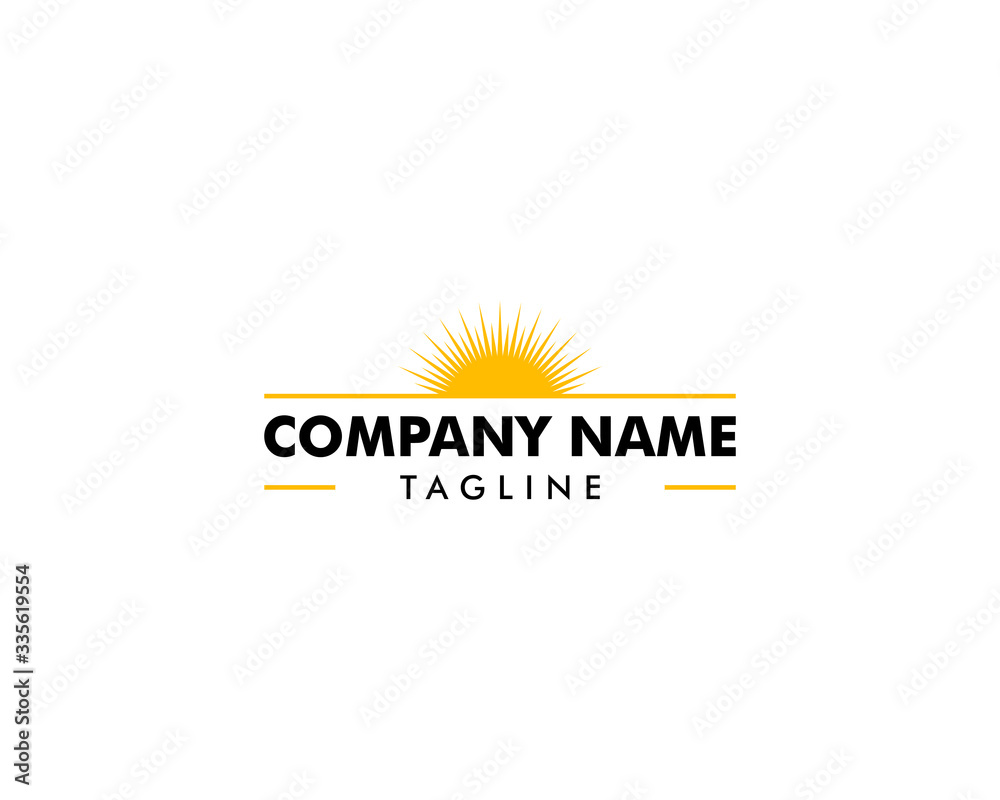 Obraz premium Sun Logo Design Template Vector