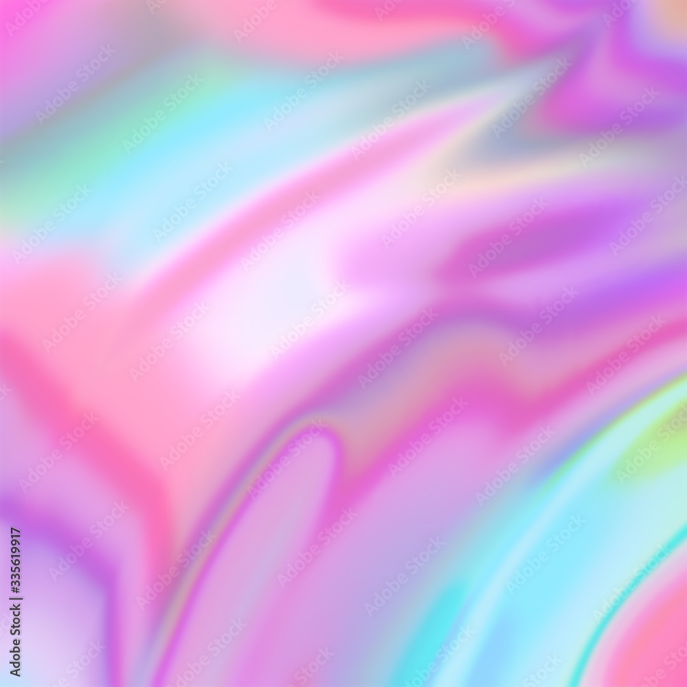 Fototapeta premium iridescent holographic rainbow illustration 