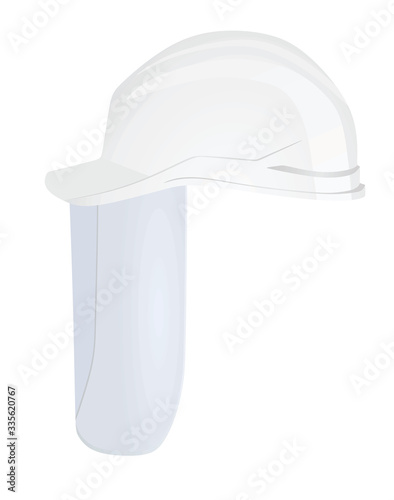Safety helmet with visor. vector illustration