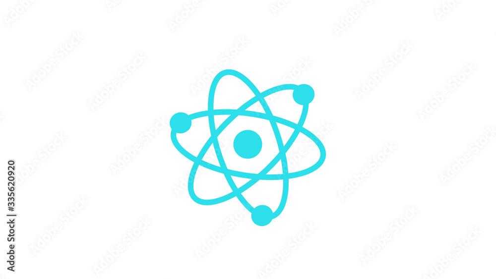 New aqua atom icon on white background,aqua atom,science icon,technology New aqua atom icon on white background,aqua atom,science icon,technology