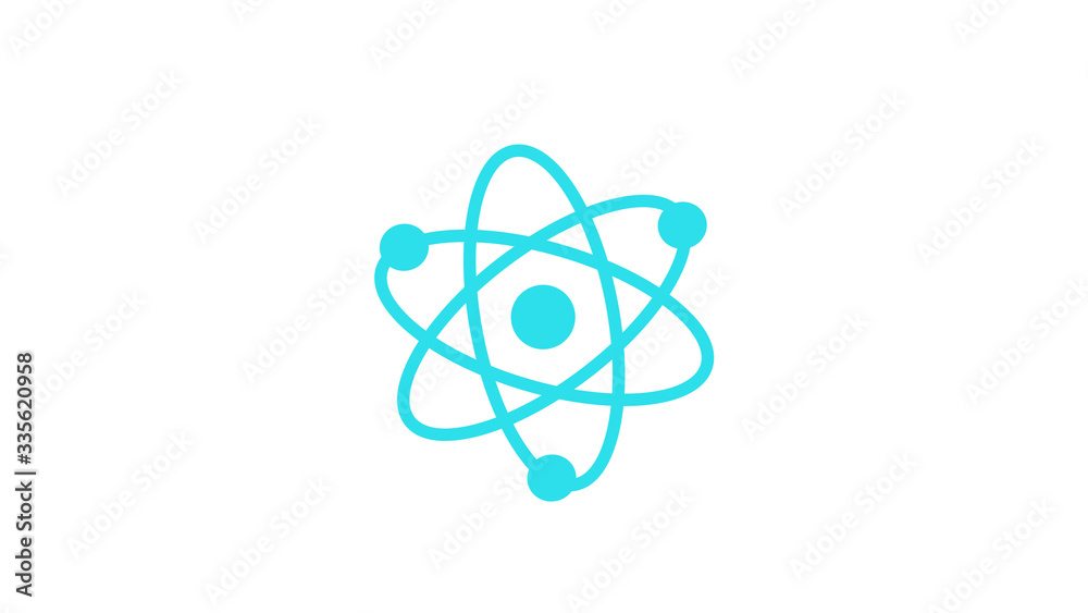 New aqua atom icon on white background,aqua atom,science icon,technology New aqua atom icon on white background,aqua atom,science icon,technology