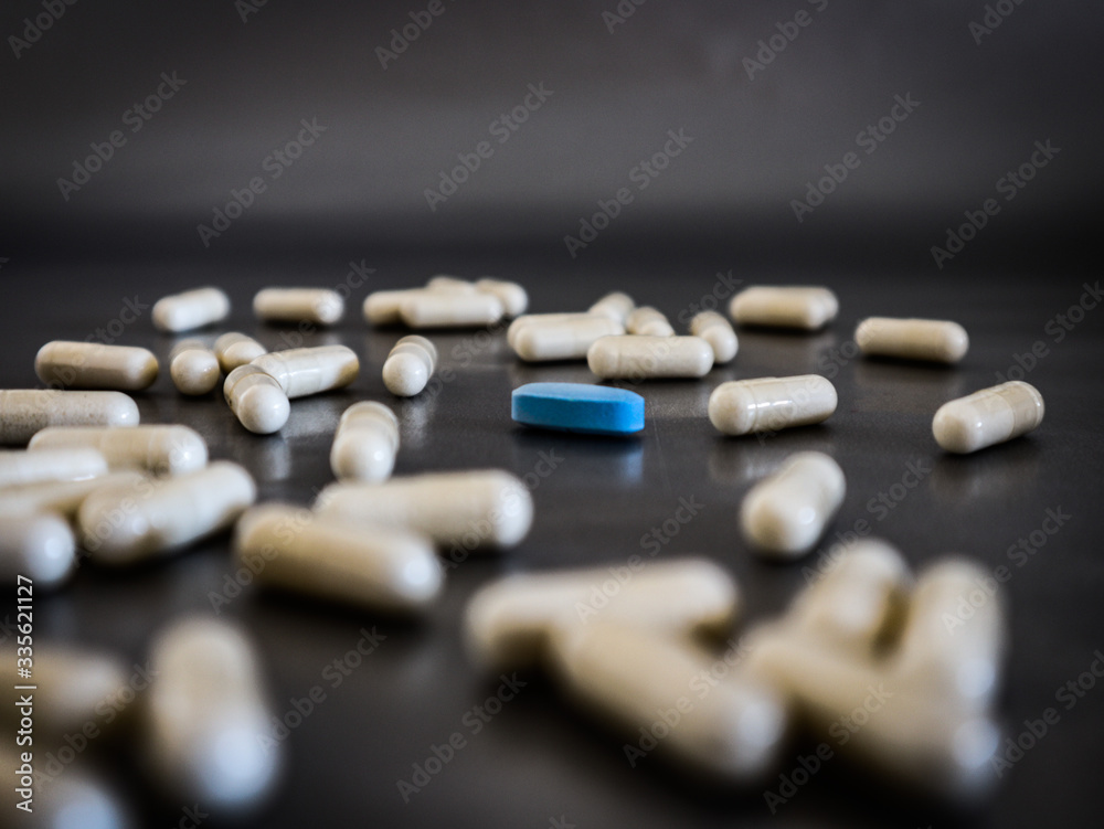 Blue oils and the withe pills Blue oils and the withe pills
