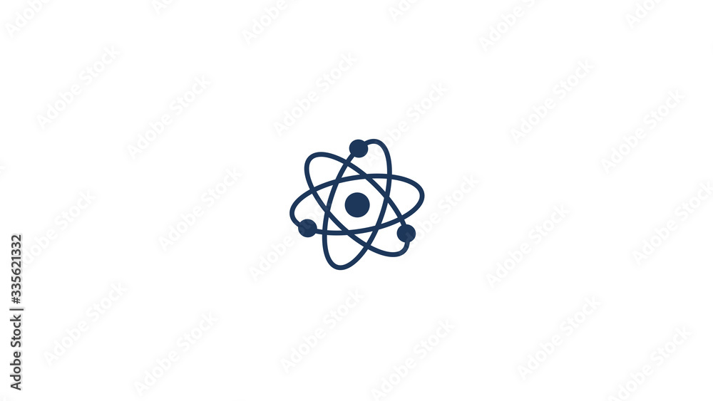 New blue dark atom icon on white background,Atom icon,Science icon New blue dark atom icon on white background,Atom icon,Science icon