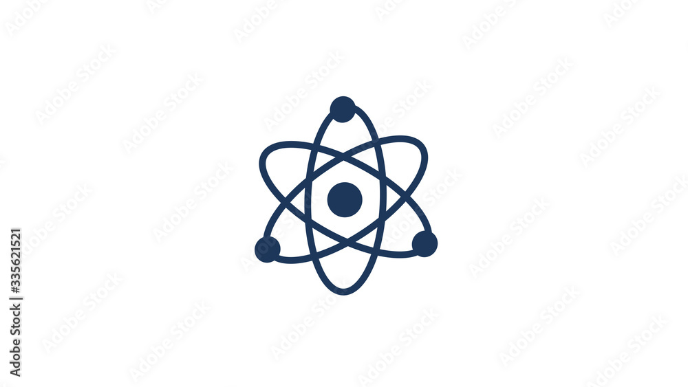 New blue dark atom icon on white background,Atom icon,Science icon New blue dark atom icon on white background,Atom icon,Science icon