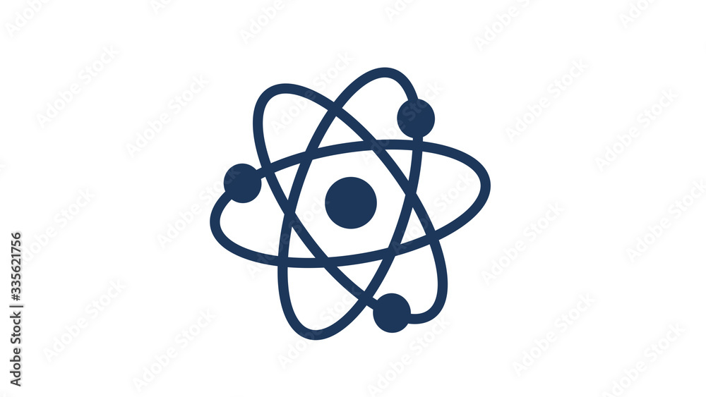New blue dark atom icon on white background,Atom icon,Science icon New blue dark atom icon on white background,Atom icon,Science icon