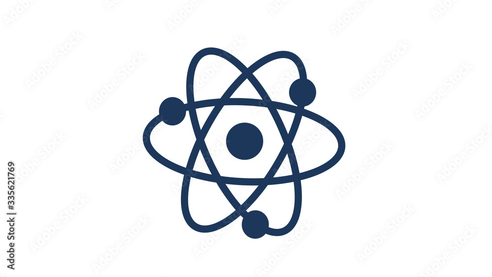 New blue dark atom icon on white background,Atom icon,Science icon New blue dark atom icon on white background,Atom icon,Science icon