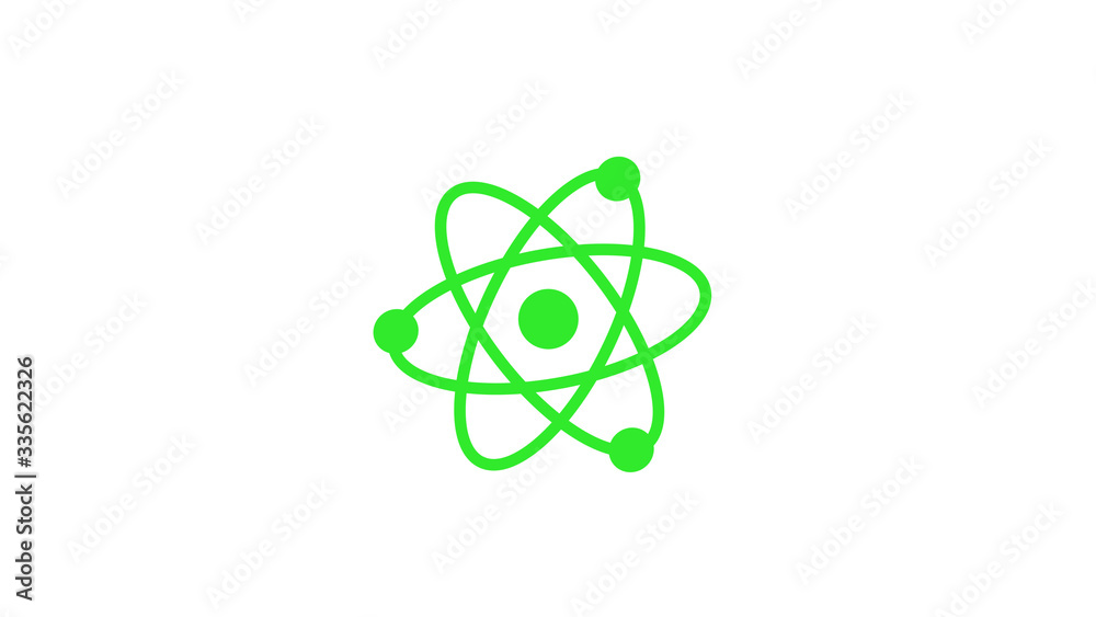 Green light atom icon,New atom icon,science icon Green light atom icon,New atom icon,science icon