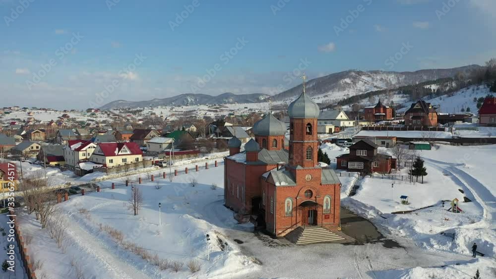Temple of the Holy Great Martyr and Healer Panteleimon at Belokurikha resort in the Altai territory of Russia