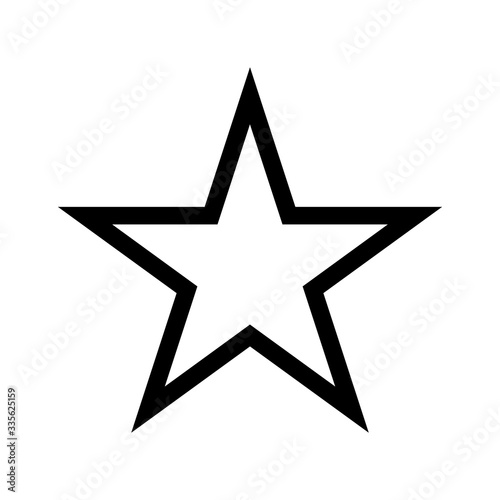 Star icon in line style. Rating star symbol. Favorite, review sign for perfect website and mobile app UI designs.