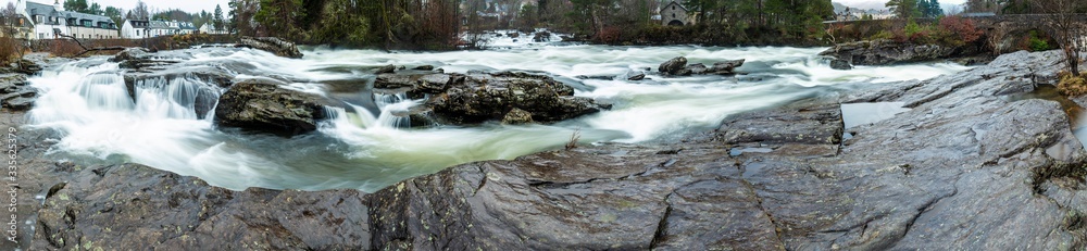 Stunning natural waterfall in Killin, Highlands, Scotland Stunning natural waterfall in Killin, Highlands, Scotland