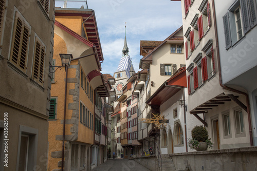 Side street in village of Zuc, Switzerland