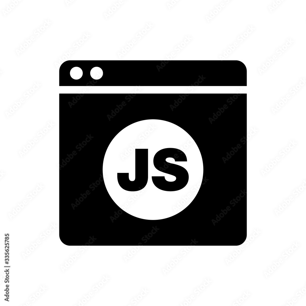 Javascript sign. Web development icon. Programming concept. Javascript sign. Web development icon. Programming concept.