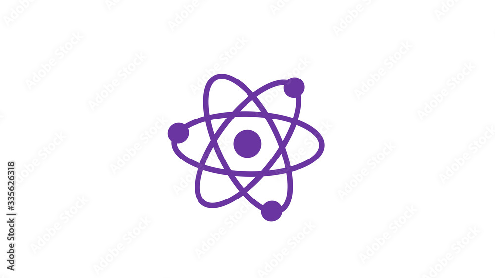 Amazing purple color atom icon on white background,New atom icon Amazing purple color atom icon on white background,New atom icon