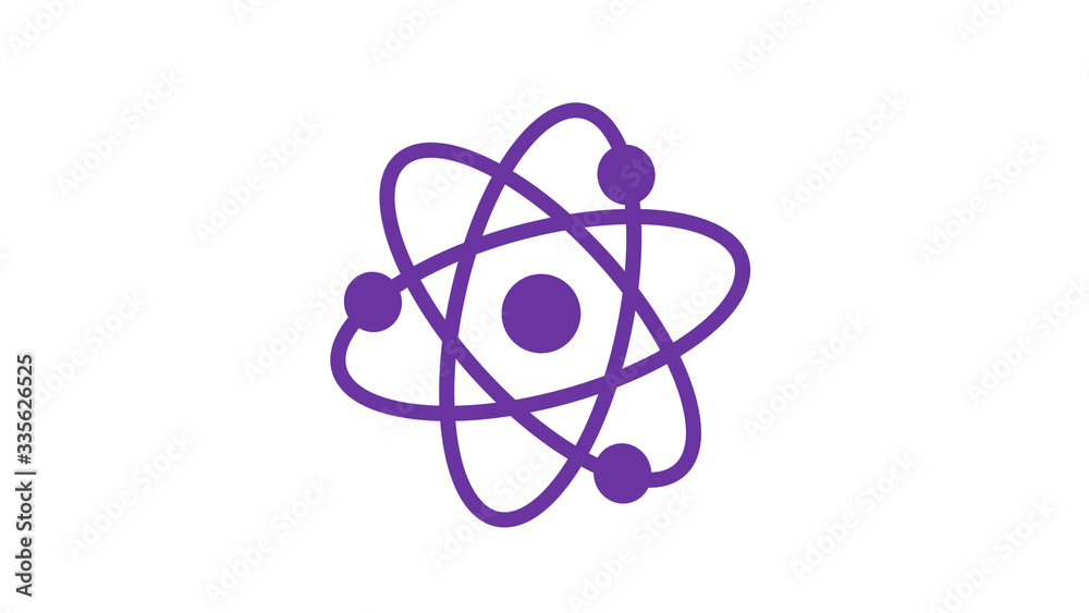 Amazing purple color atom icon on white background,New atom icon Amazing purple color atom icon on white background,New atom icon