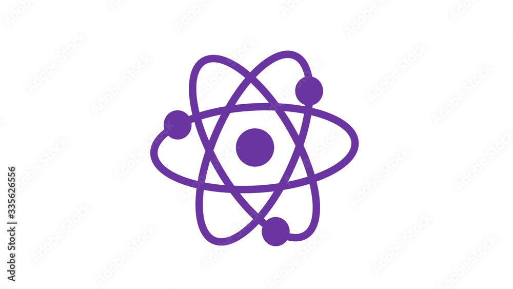 Amazing purple color atom icon on white background,New atom icon Amazing purple color atom icon on white background,New atom icon