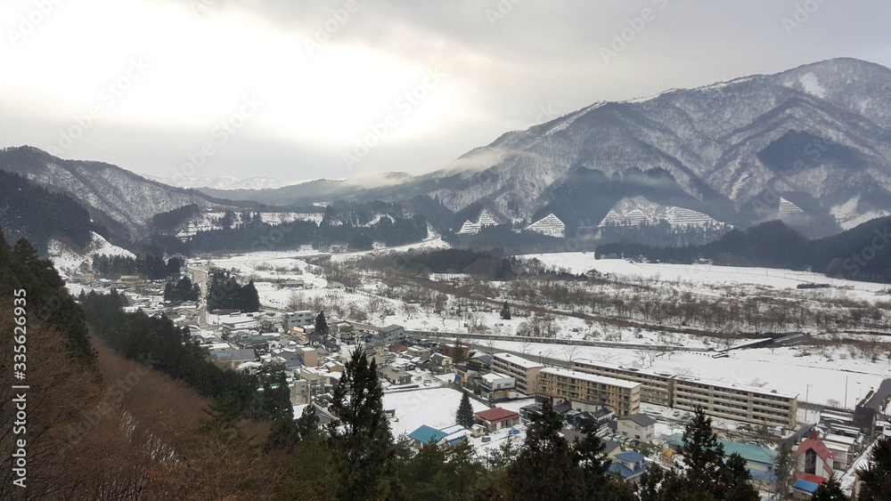 Yamagata, snow city in Japan, the Japanese countryside