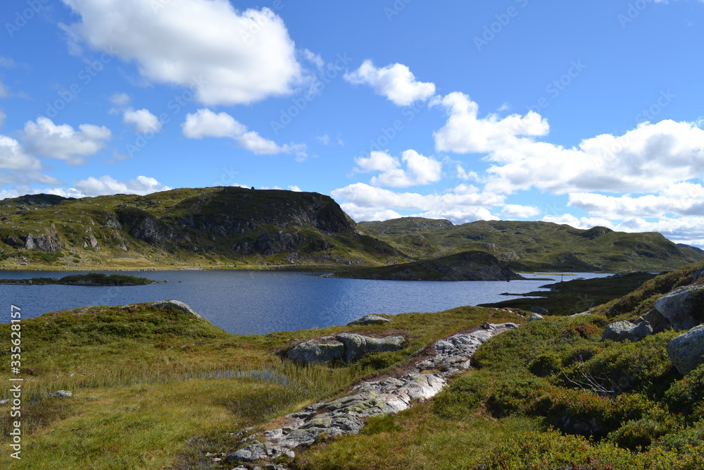 mountain landscape with lake