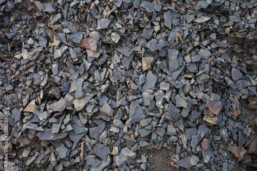 Wallpaper Mural small natural pebbles crumbled from a cliff, background texture Torontodigital.ca