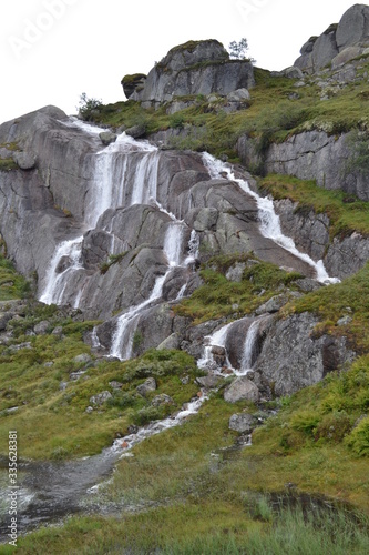 waterfall in the mountains