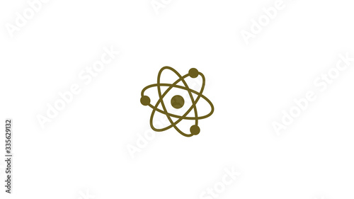 New atom icon on white background,atom icon