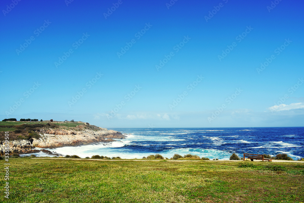 view of the coast of coruña, Galicia. Spain. Europe.
