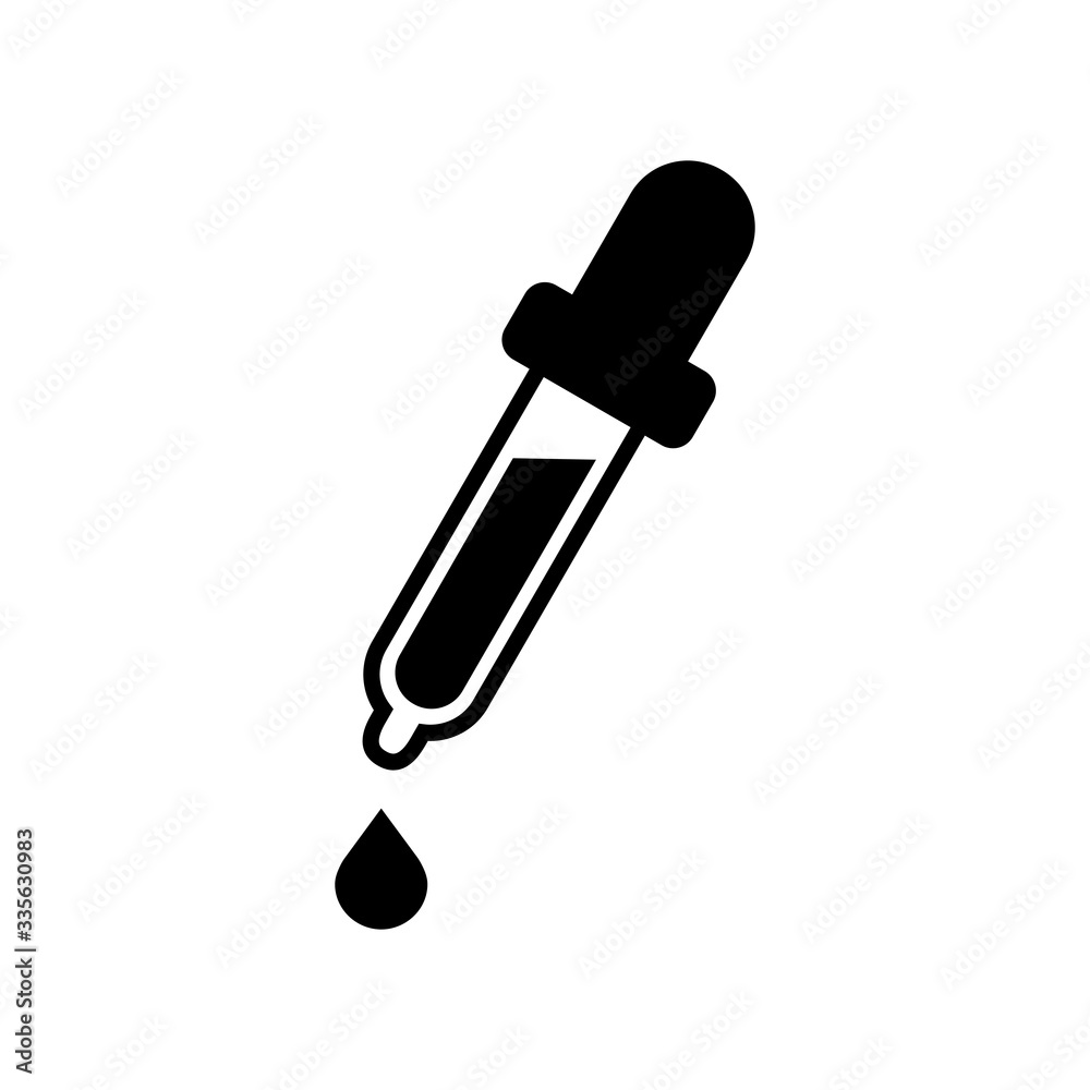 Dropper vector flat icon. Symbol pippete. Laboratory analysis sign. Dropper vector flat icon. Symbol pippete. Laboratory analysis sign.