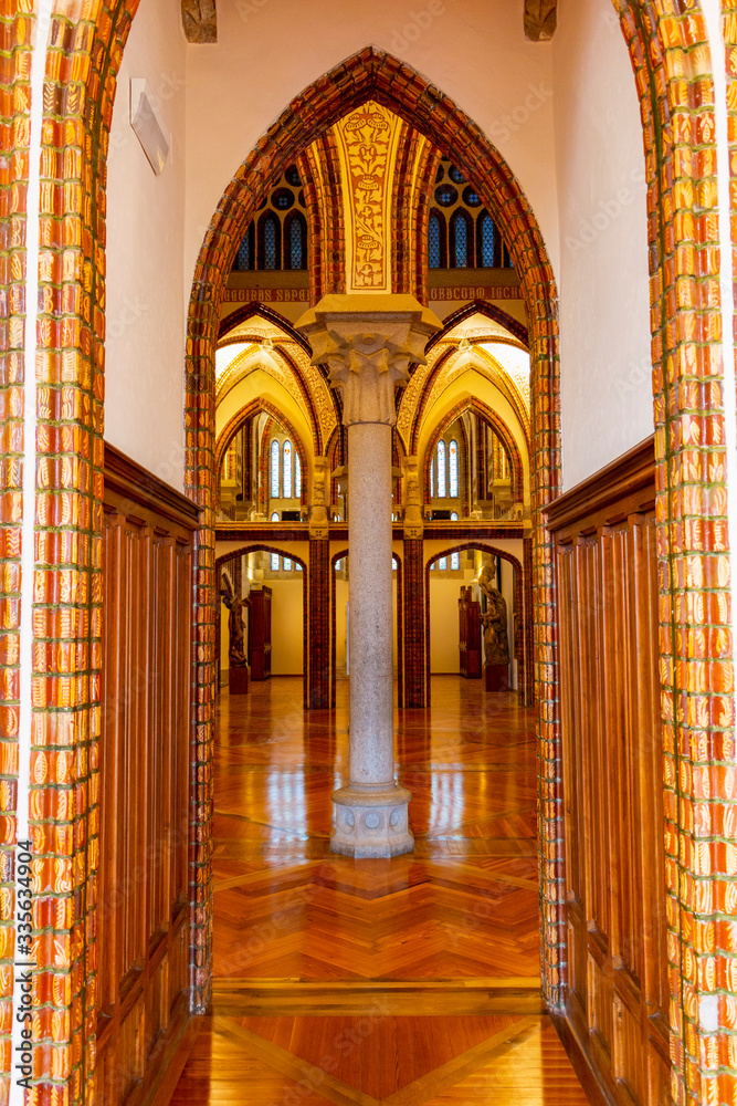Episcopal Palace interior in Astorga, Province of Leon, Castile and Leon, Spain