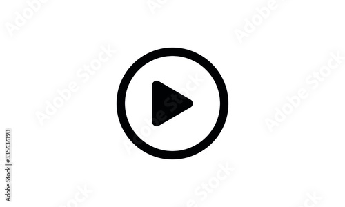 Play video or play media flat icon