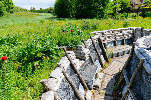 Recreation of a World War 1 trench photo