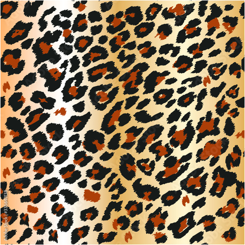 Leopard pattern design  vector illustration background. Animal design. Brown  orange  yellow