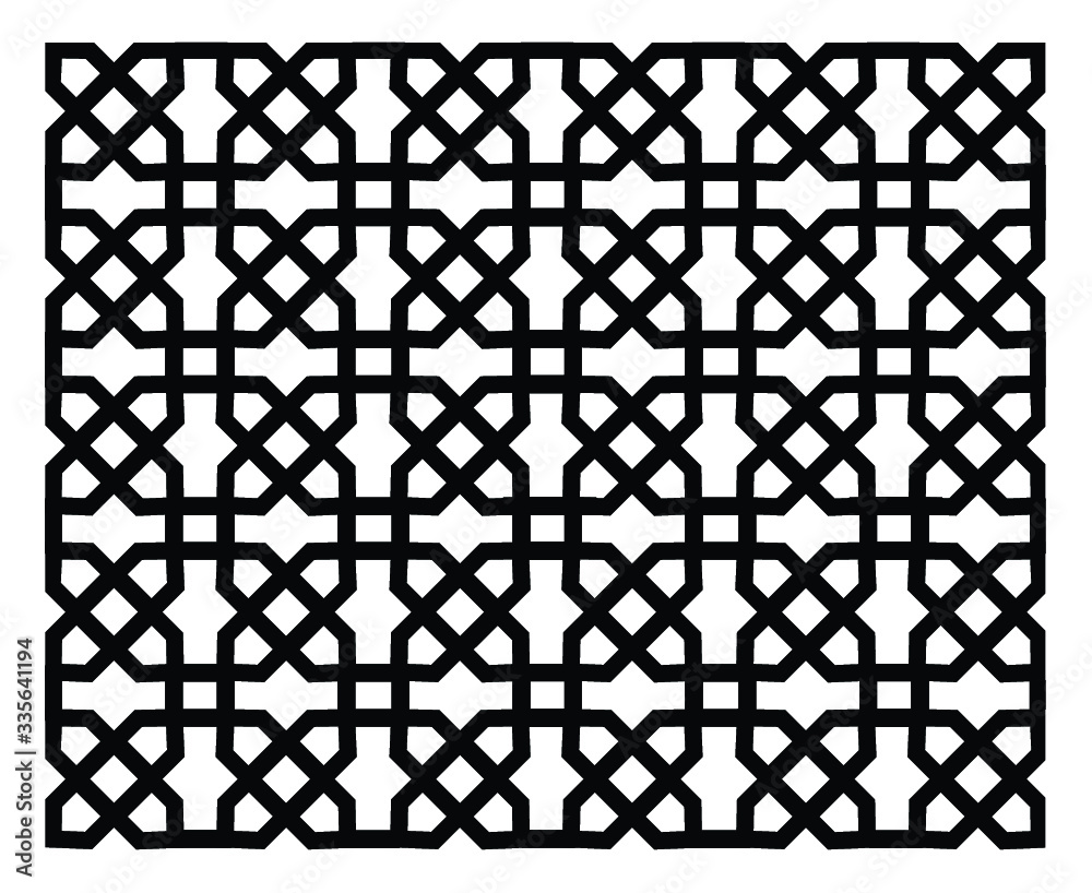 Arabic pattern seamless background. Geometric muslim ornament backdrop.  vector illustration of islamic texture