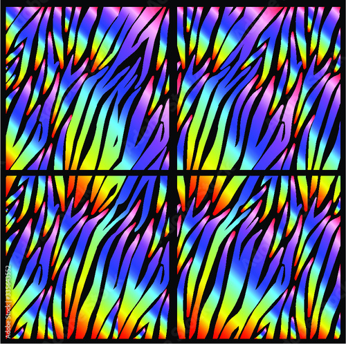 Zebra print, animal skin, tiger stripes, abstract pattern, line background, fabric. illustration, poster. Colors degrade design