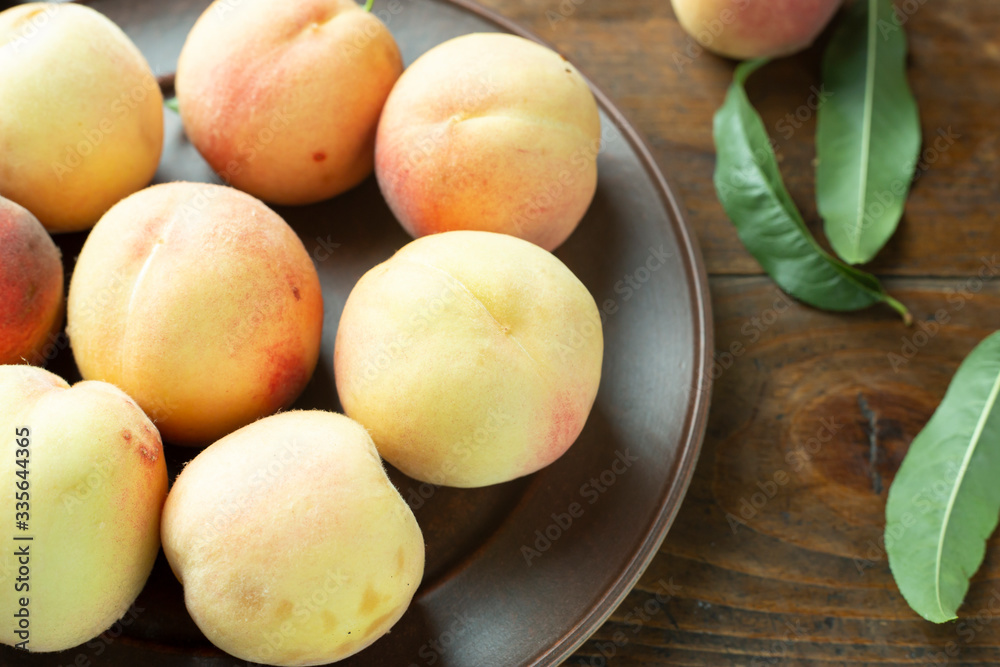 fresh ripe peaches