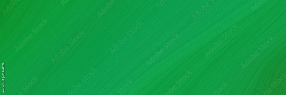elegant abstract curved lines artistic header design with sea green, forest green and medium sea green colors
