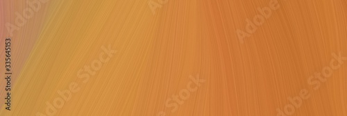 elegant abstract curved lines modern banner design with peru, sandy brown and coffee colors
