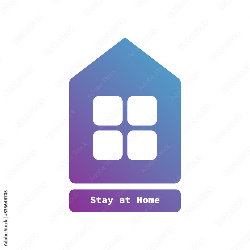 stay home creative concept logo design stay home creative concept logo design