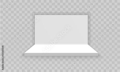 White exhibition booth. 