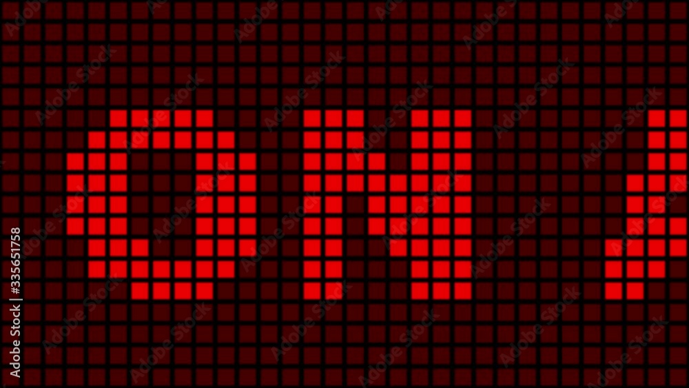 On air text on led board