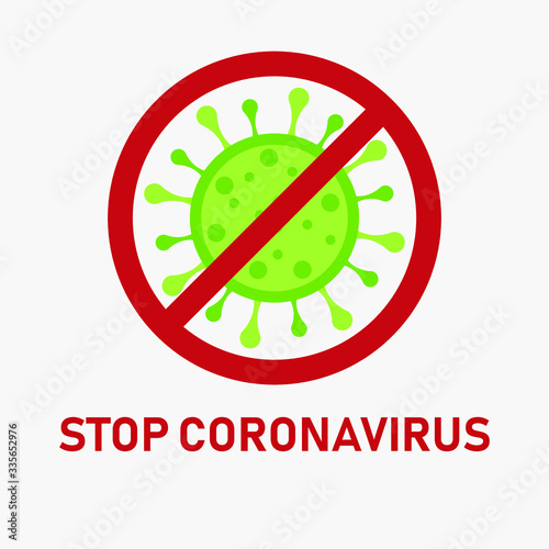 Stop Covid-19 Sign and Symbol, vector Illustration concept coronavirus COVID-19. virus wuhan from china.