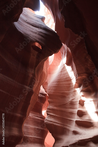 Page, Arizona / USA - August 05, 2015: Rock formations inside Upper Antelope Canyon, Page, Arizona, USA photo