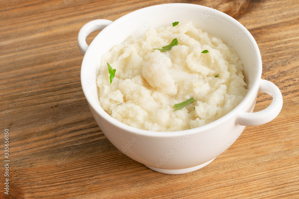 Homemade Cauliflower Puree or Colcannon with Mashed Cabbage Homemade Cauliflower Puree or Colcannon with Mashed Cabbage