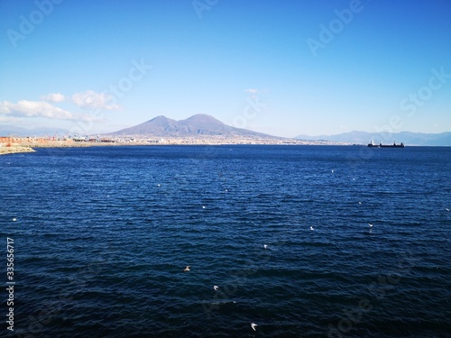 view of Mount Vesuvius in Naples