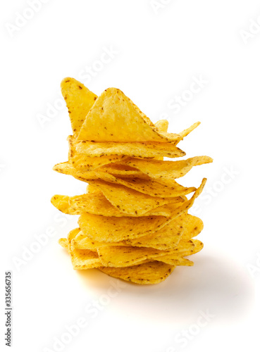 Corn Chips, Nachos Chips, Maize Snack, Corn Crisps or Totopos photo