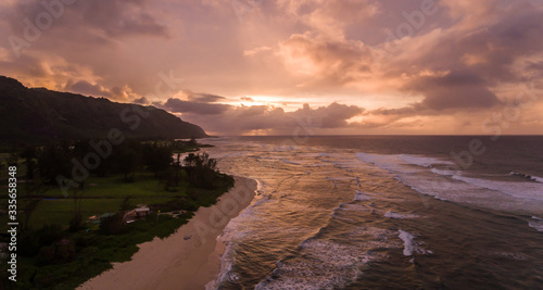 Sunset at the beach in Hawaii