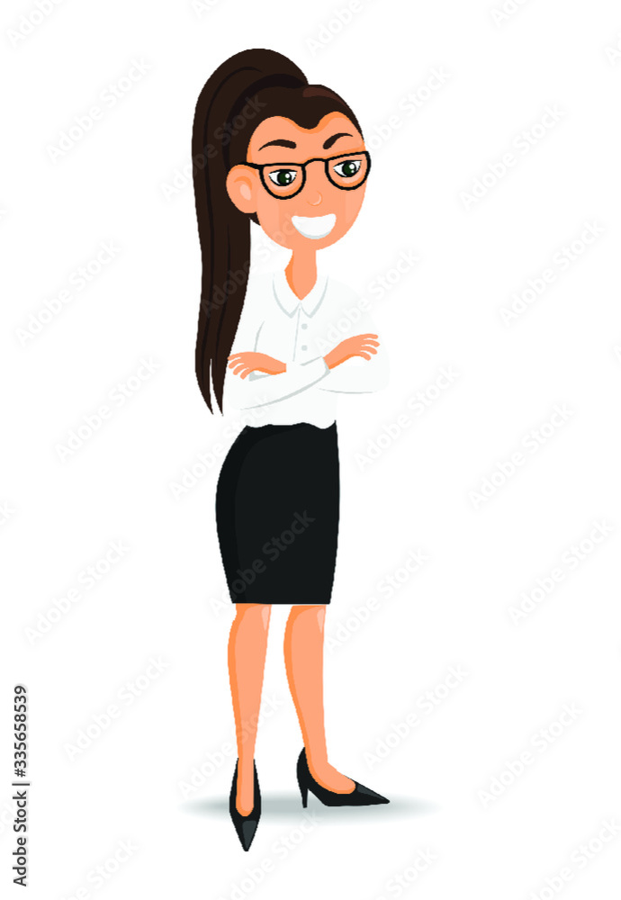 Business people set businesswoman vector white background Business people set businesswoman vector white background