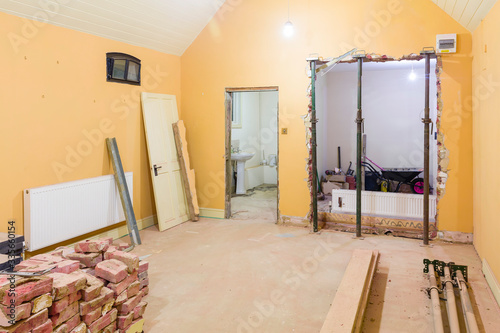 Building work and remodelling of a UK house photo