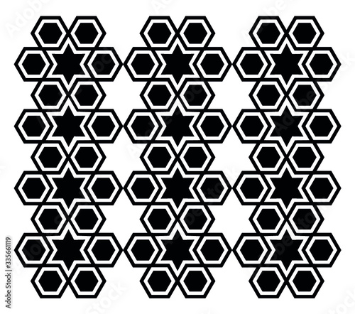 Arabic pattern seamless background. Geometric muslim ornament backdrop. vector illustration of islamic texture