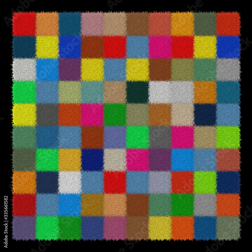 Colorful carpet samples