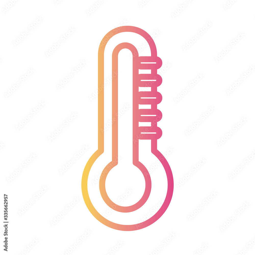 medical thermometer tool linear gradient style icon medical thermometer tool linear gradient style icon