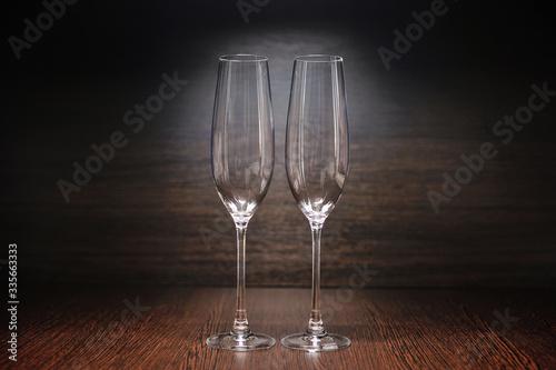 Glasses of champagne for a holiday and event